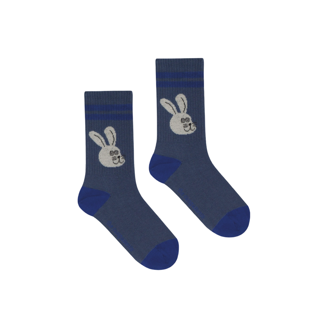The Campamento Rabbit Blue Kids Socks