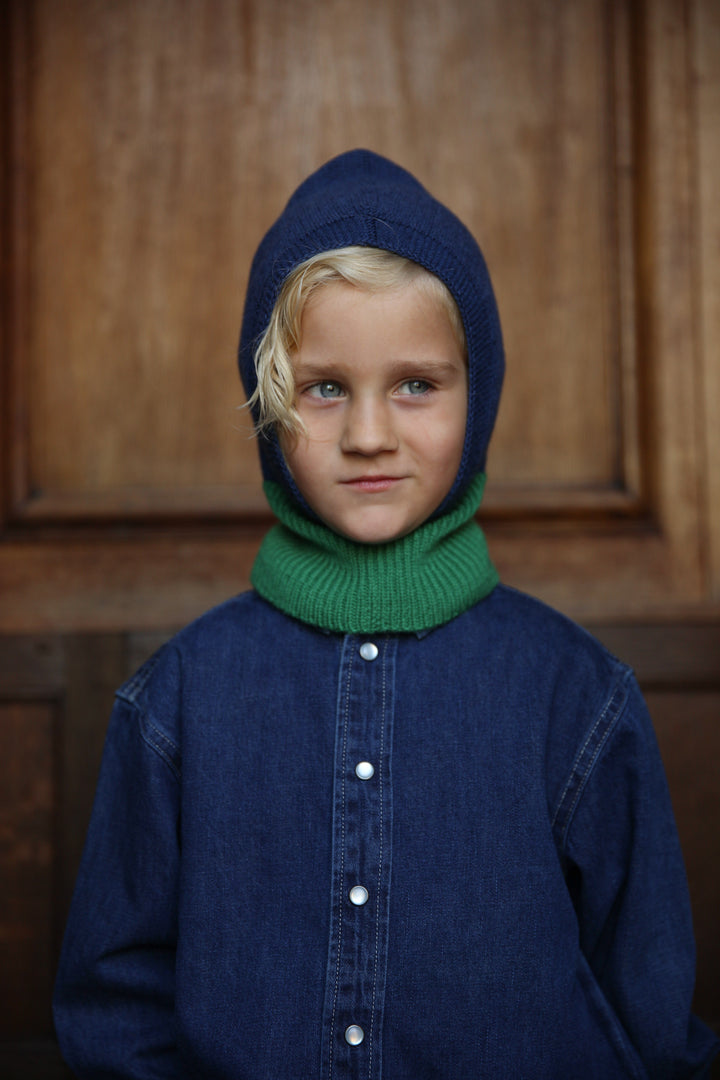 Hvid Balaclava Eddy Blue - Grass