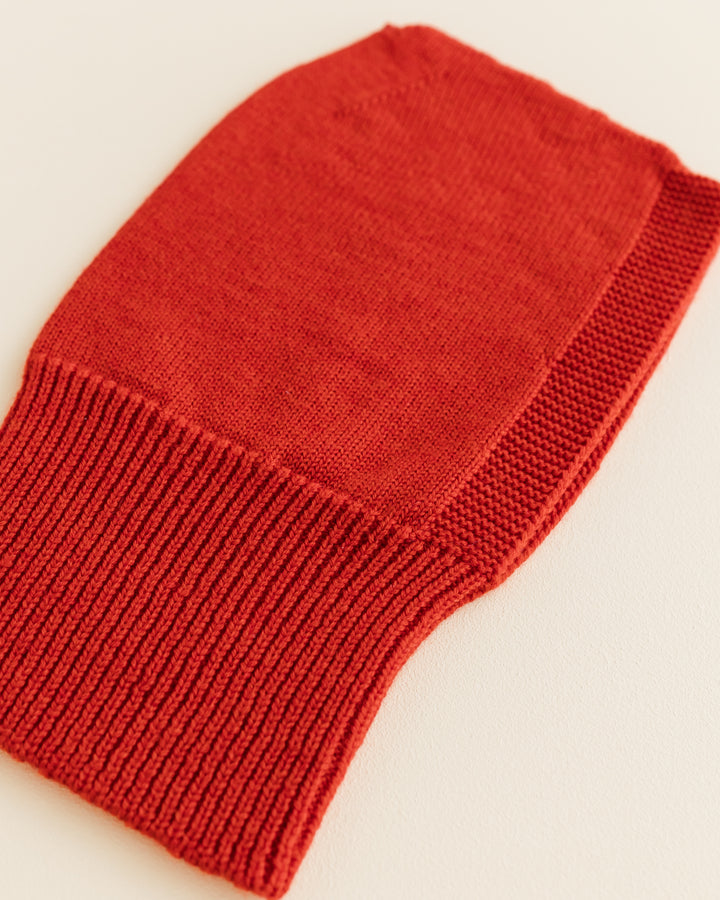 Hvid Balaclava Eddy Cotton Red