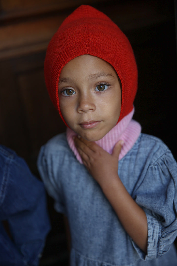 Hvid Balaclava Eddy Cotton Candy - Red