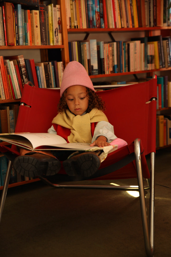 Hvid Fonzie Beanie Cotton Candy