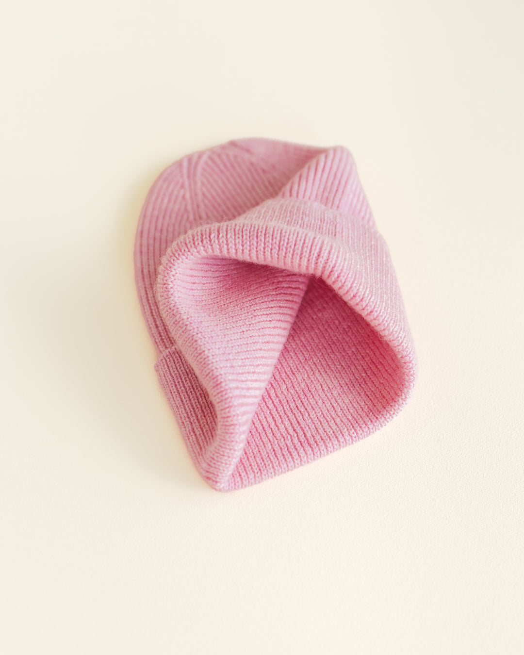 Hvid Fonzie Newborn Beanie Cotton Candy