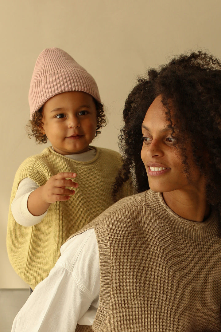 Hvid Fonzie Beanie Powder