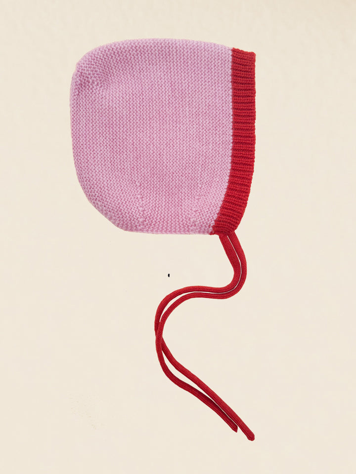 Hvid Newborn Bonnet Dolly Cotton Candy - Red