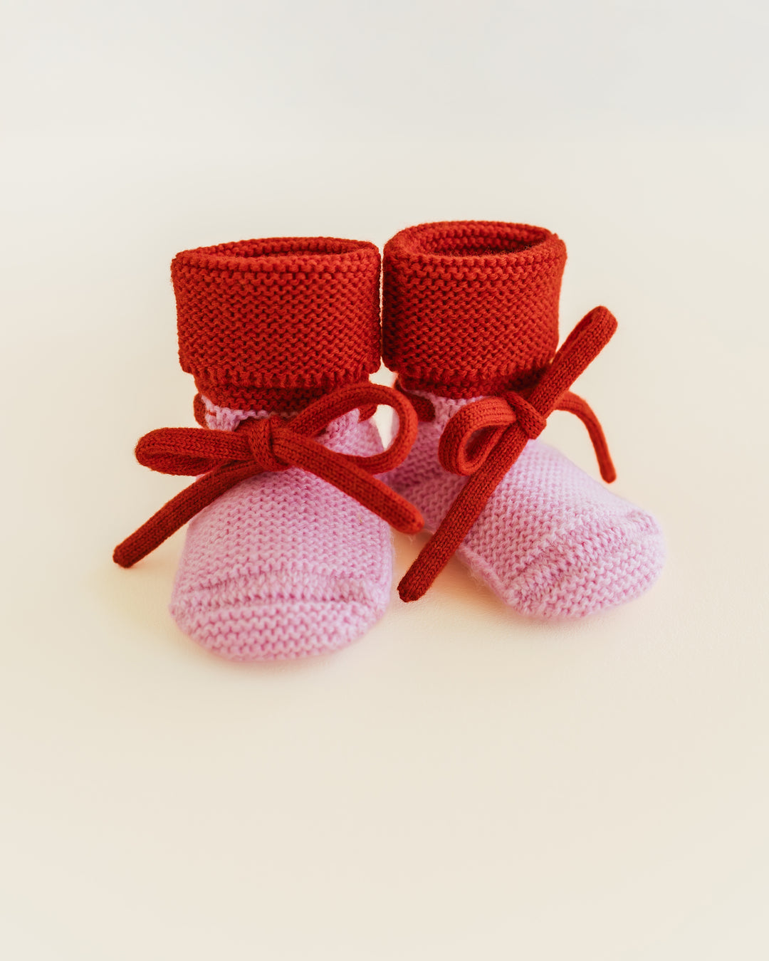 Hvid Booties Cotton Candy - Red