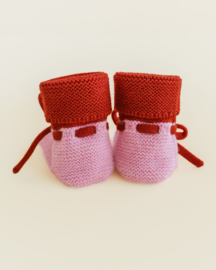 Hvid Booties Cotton Candy - Red