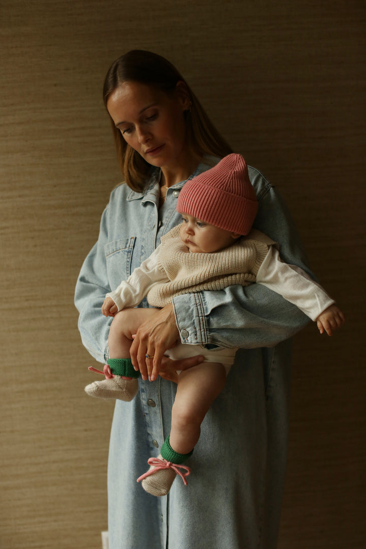 Hvid Booties Cream - Grass