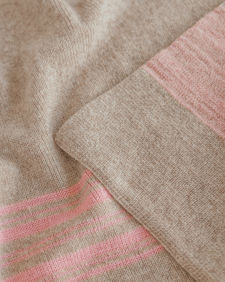 Hvid Blanket Gilbert Sand - Bubblegum