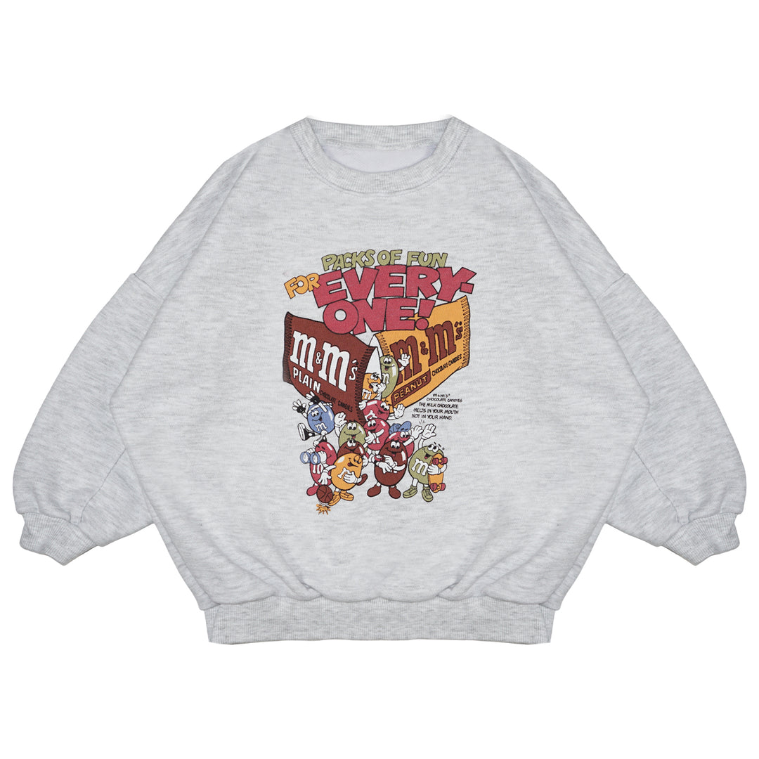 M&M's Sweatshirt White Melange