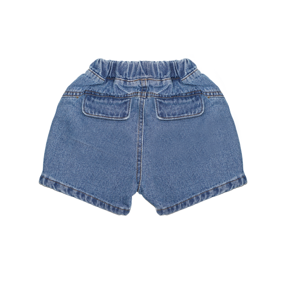 Pocket Denim Shorts Blue