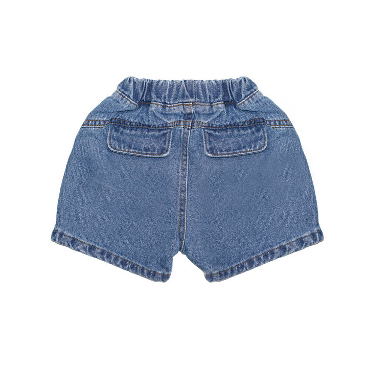 Pocket Denim Shorts Blue