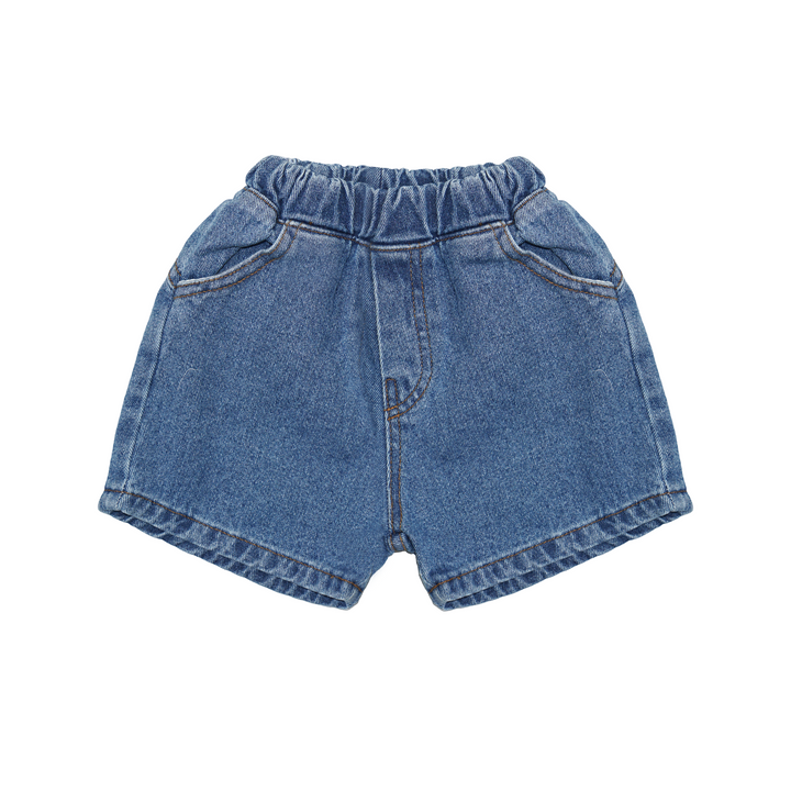 Pocket Denim Shorts Blue