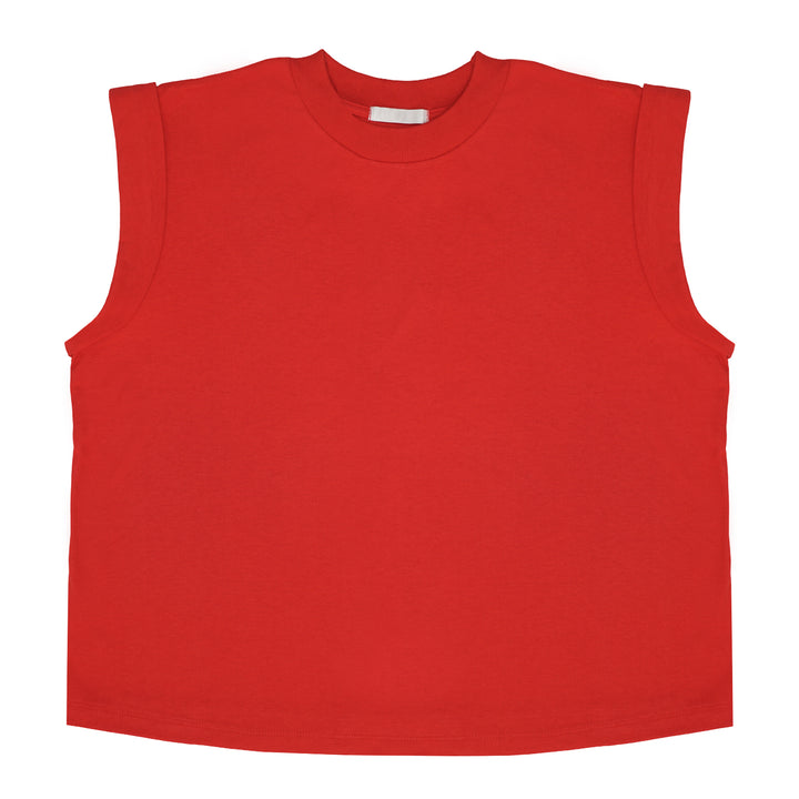 Rolled Up Sleeve Tee Red