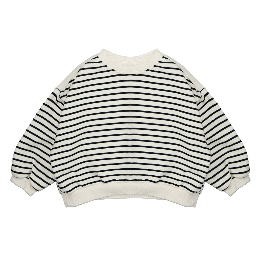 Breton Stripe Sweatshirt Cream