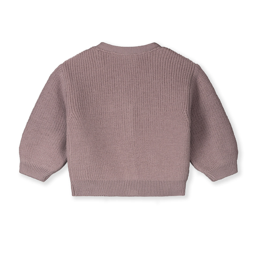 Gray Label Wool Baby Cardigan Berry