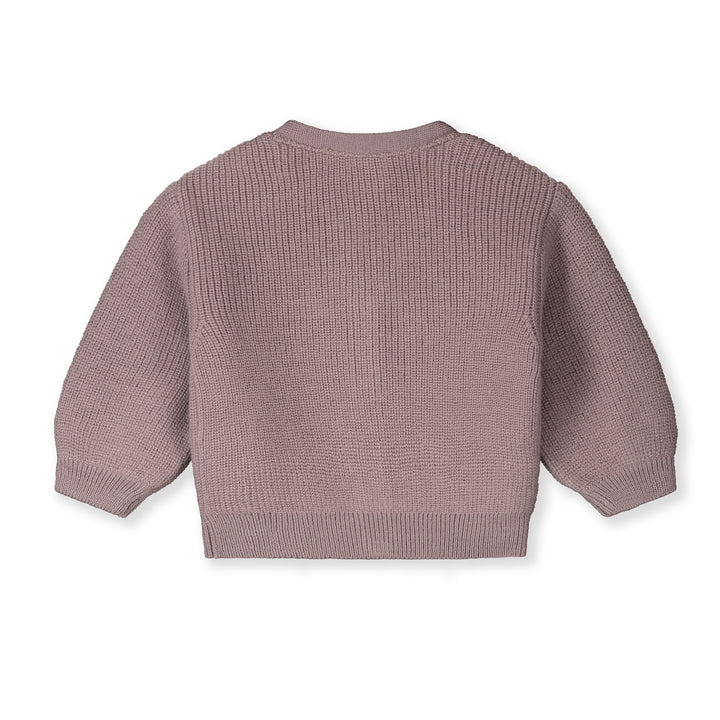Gray Label Wool Baby Cardigan Berry