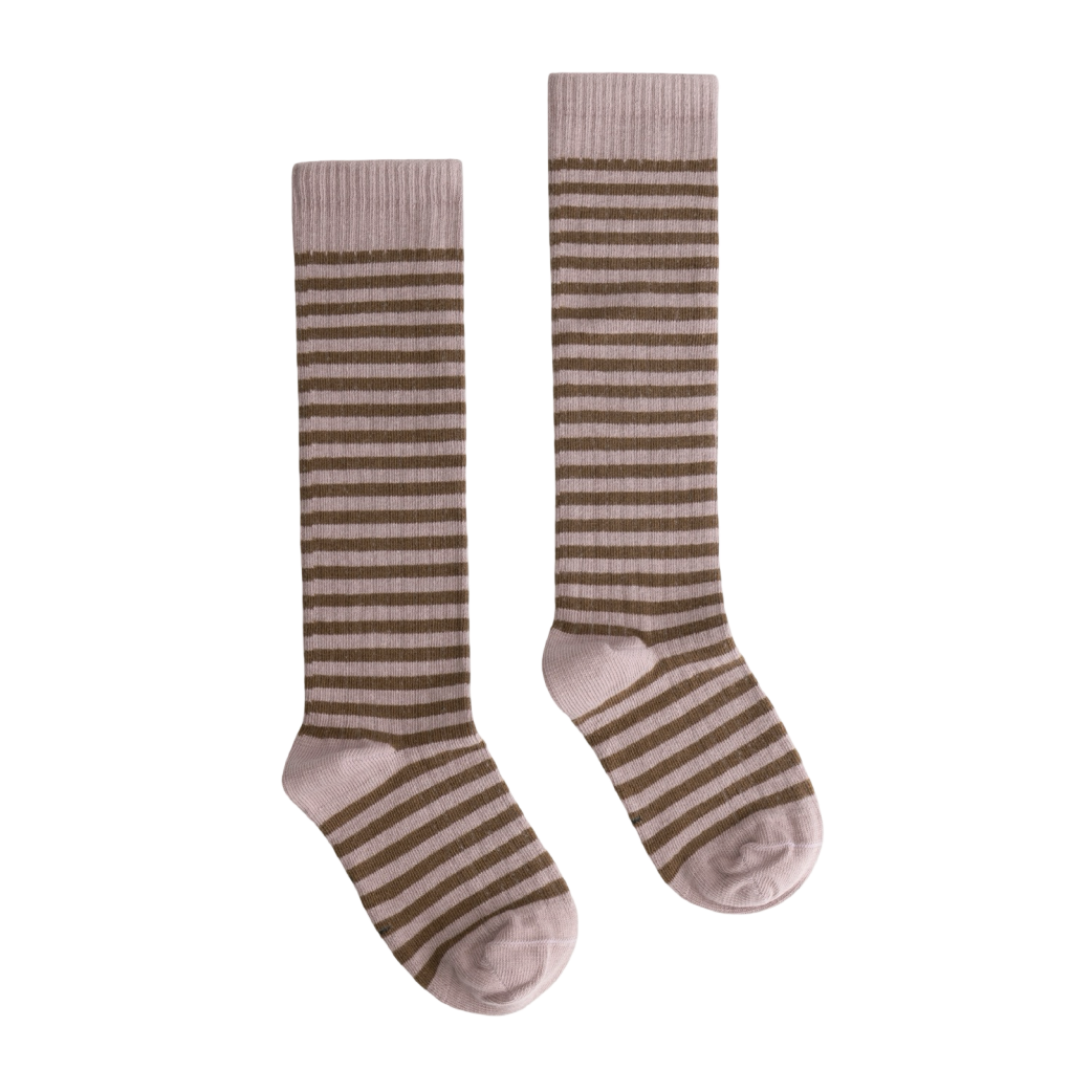 Gray Label Long Ribbed Socks Berry - Woody