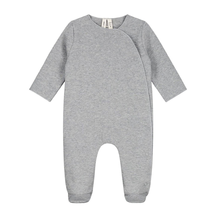 Gray Label Newborn Suit With Snaps Grey Melange - La Gentile Store