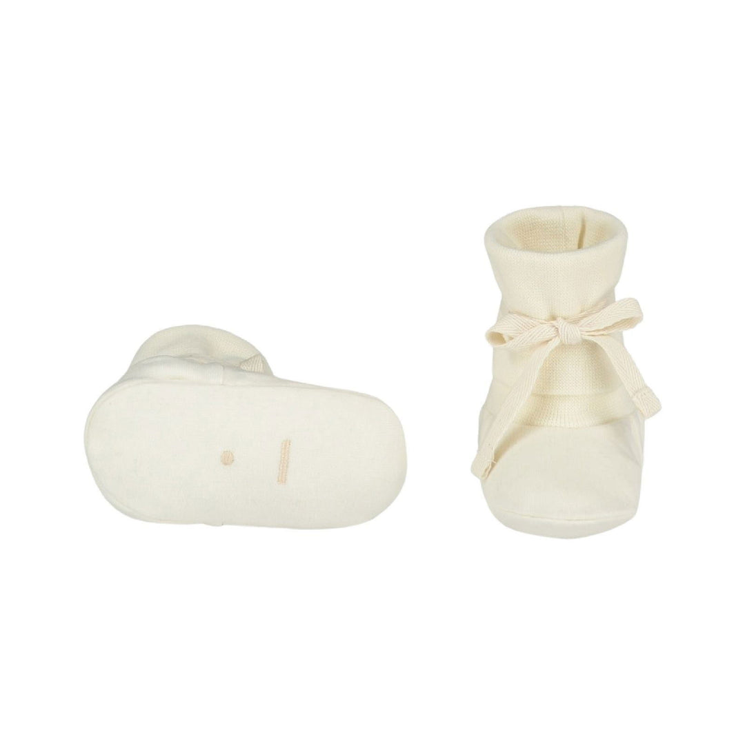 Gray Label Ribbed Baby Booties Cream - La Gentile Store