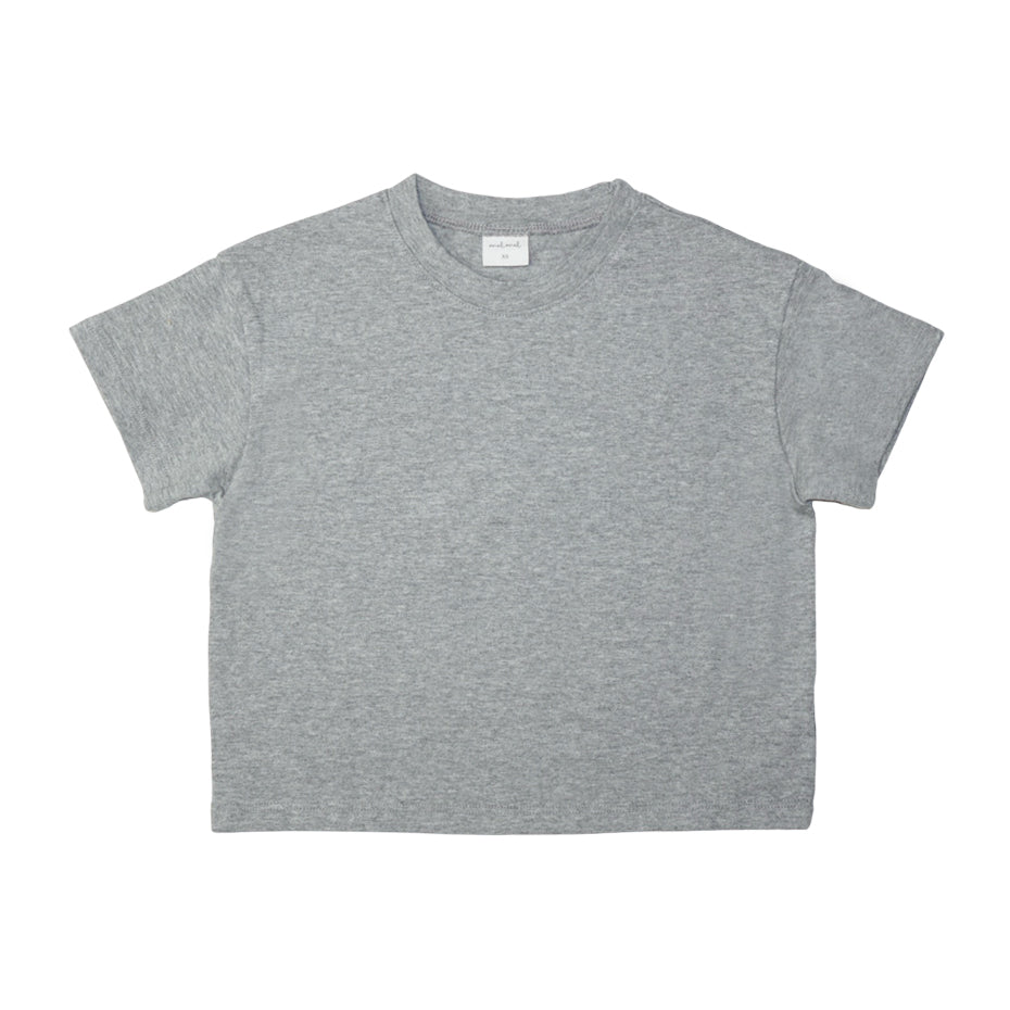 Loose Fit Baby Tee Grey Melange