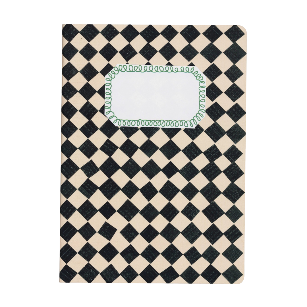 Black and White Chequered A5 Sketchbook