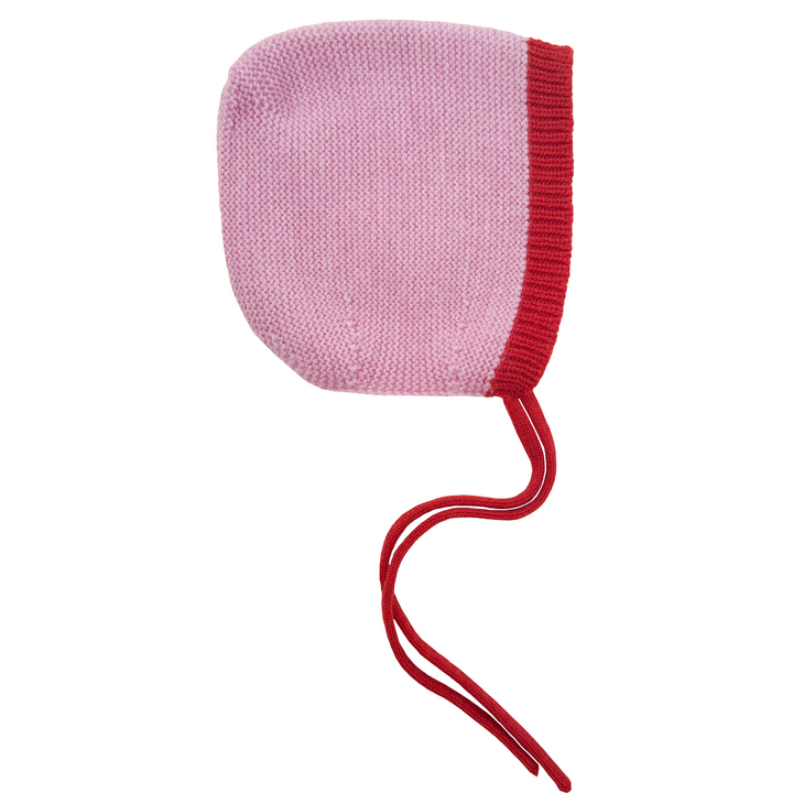 Hvid Newborn Bonnet Dolly Cotton Candy - Red