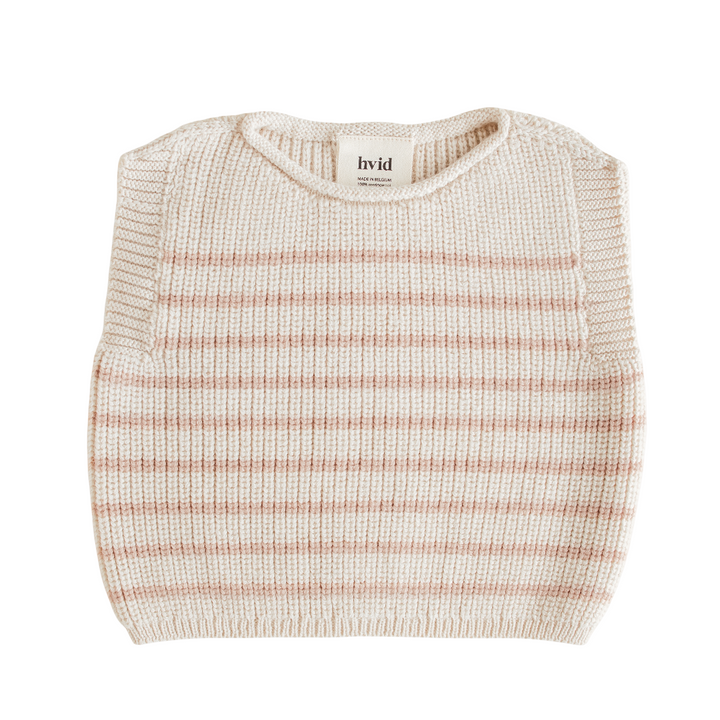 Hvid Harvey Vest Cotton Cream - Apricot