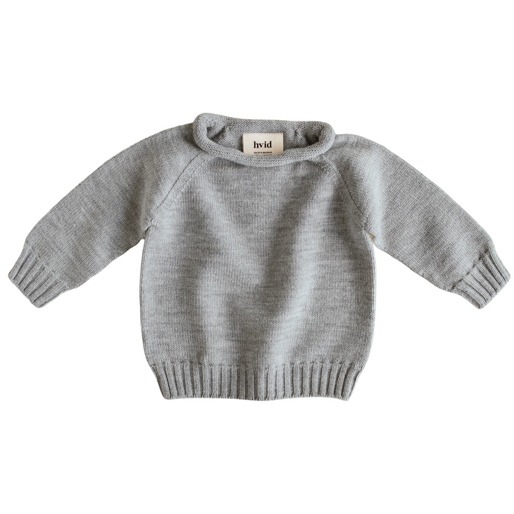 Hvid Georgette Sweater Grey Melange