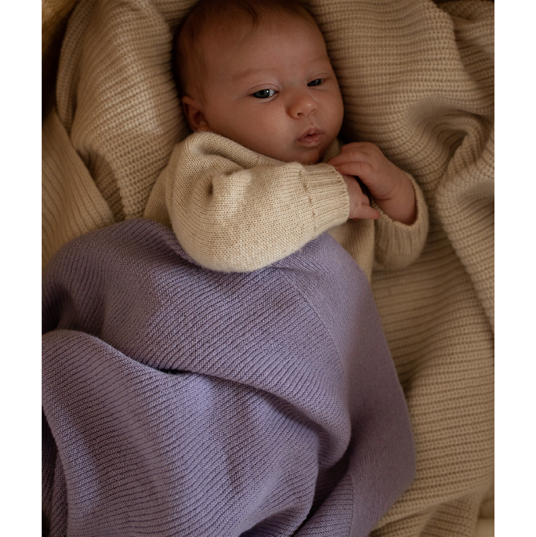 Hvid Blanket Gust Lilac - La Gentile Store
