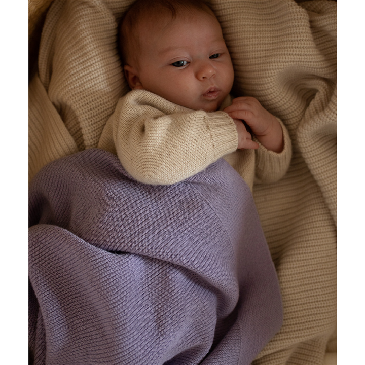 Hvid Blanket Gust Lilac - La Gentile Store