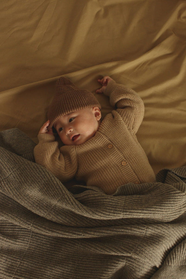 Hvid Cardigan Inga Sand - La Gentile Store