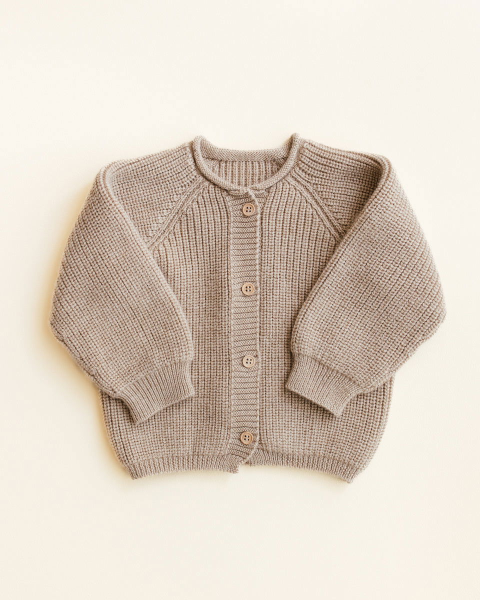 Hvid Cardigan Inga Sand - La Gentile Store