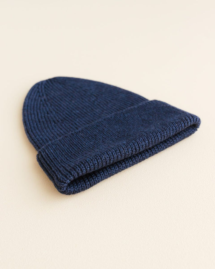 Hvid Fonzie Kids Beanie Blue - La Gentile Store