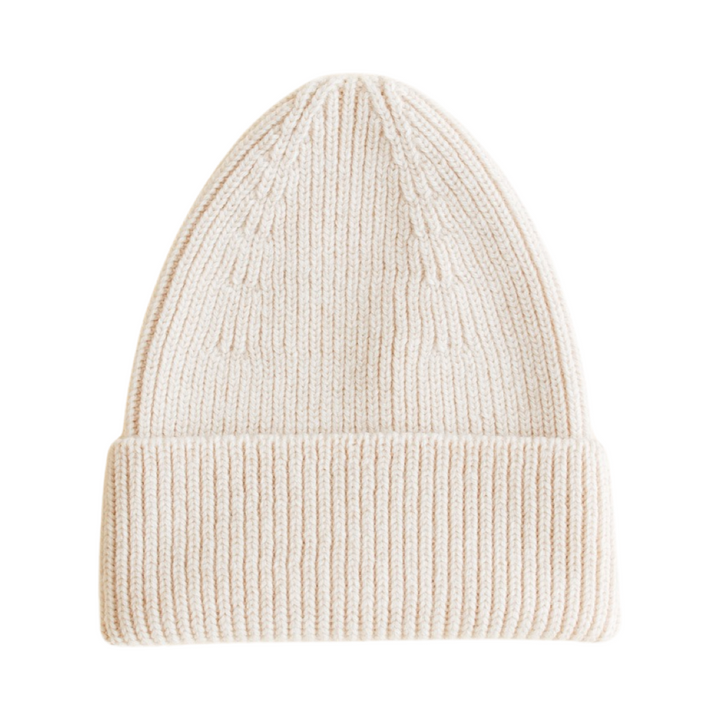 Hvid Fonzie Kids Beanie Cream - La Gentile Store