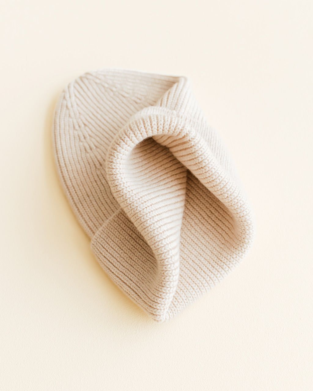 Hvid Fonzie Kids Beanie Cream - La Gentile Store