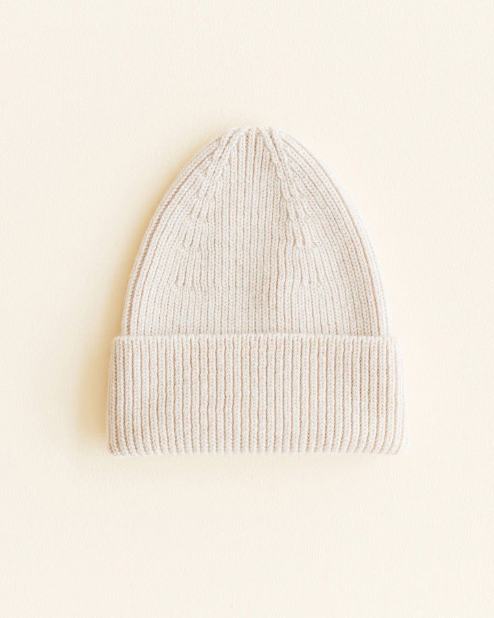 Hvid Fonzie Kids Beanie Cream - La Gentile Store