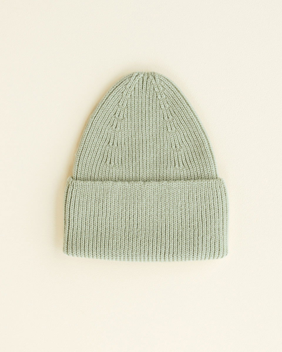 Hvid Fonzie Kids Beanie Mint - La Gentile Store