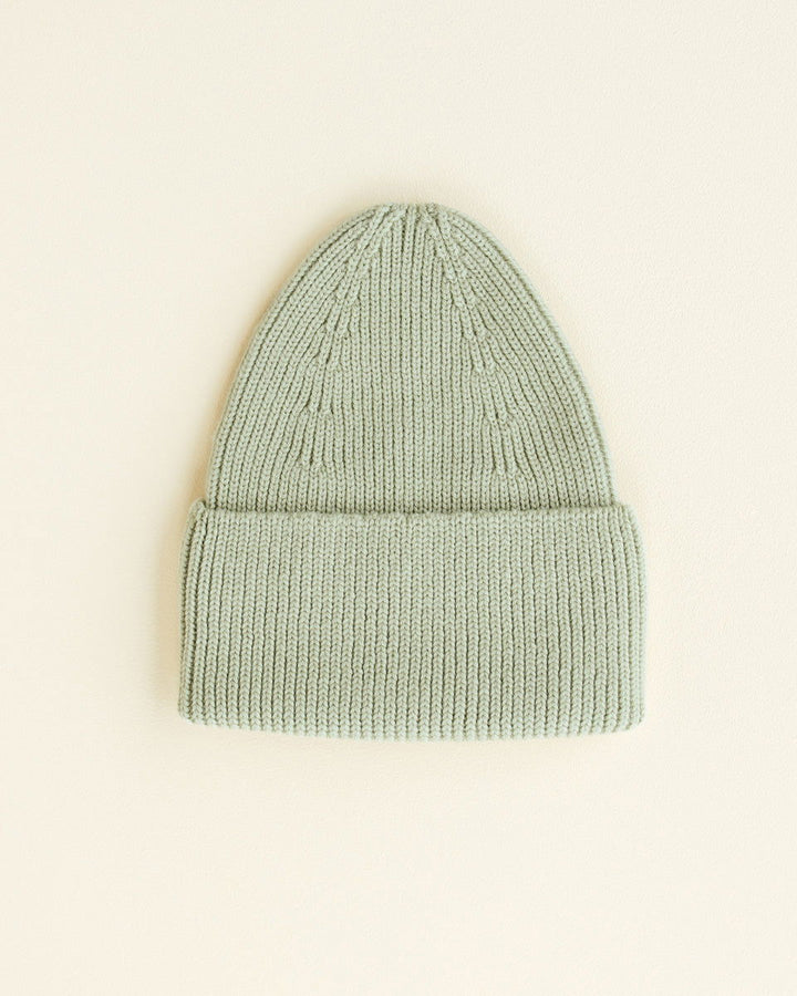 Hvid Fonzie Kids Beanie Mint - La Gentile Store