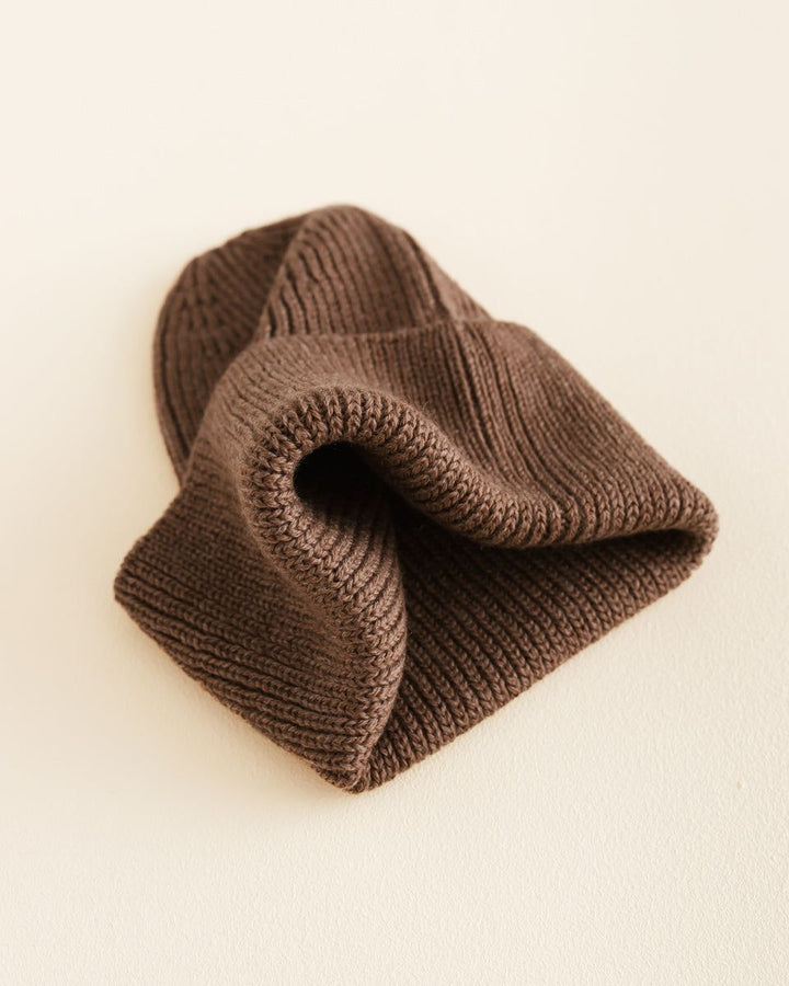 Hvid Fonzie Kids Beanie Mocha - La Gentile Store