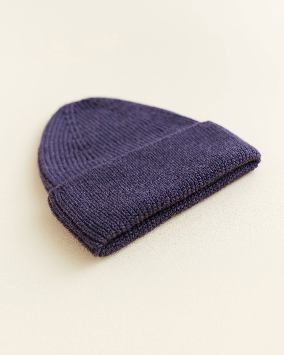 Hvid Fonzie Kids Beanie Purple - La Gentile Store