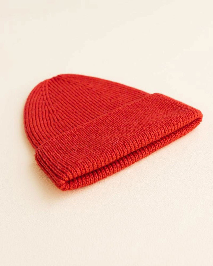 Hvid Fonzie Kids Beanie Red - La Gentile Store
