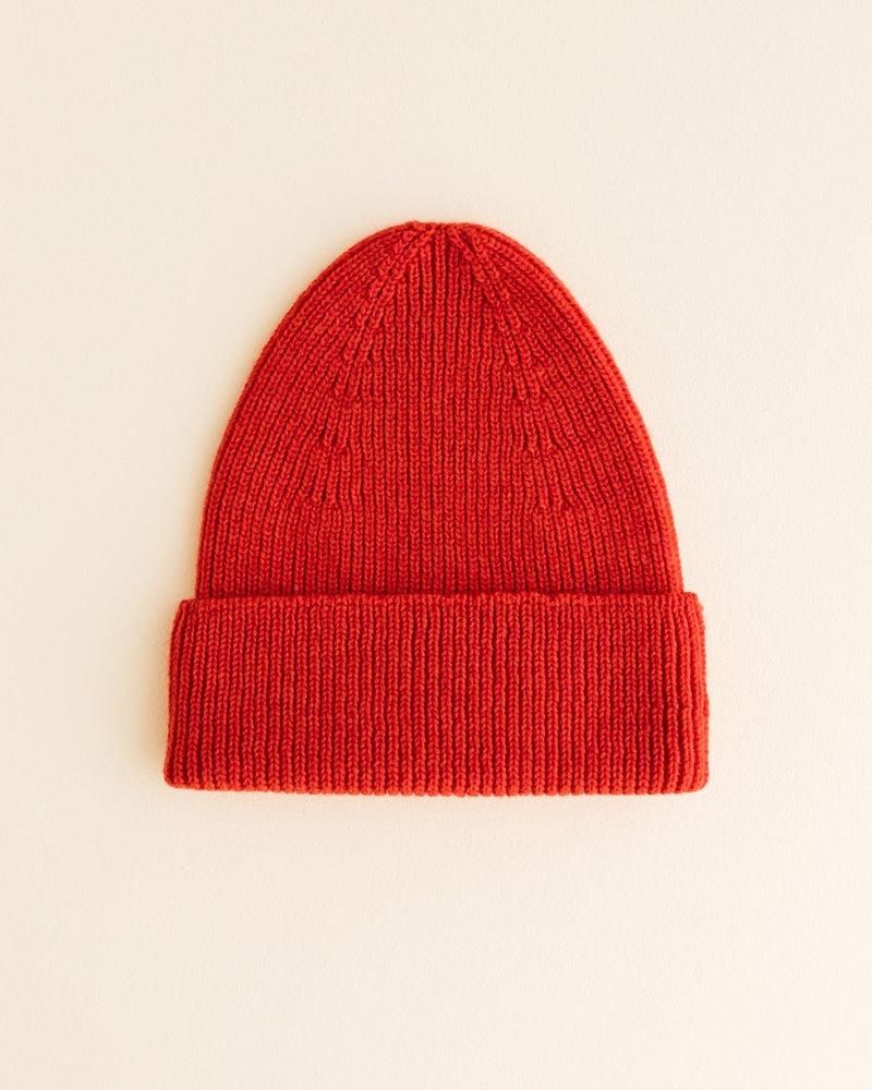 Hvid Fonzie Kids Beanie Red - La Gentile Store