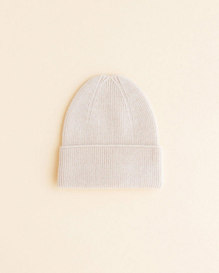 Hvid Fonzie Newborn Beanie Cream - La Gentile Store