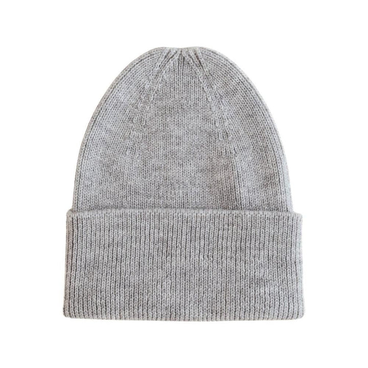 Hvid Fonzie Newborn Beanie Grey Melange - La Gentile Store