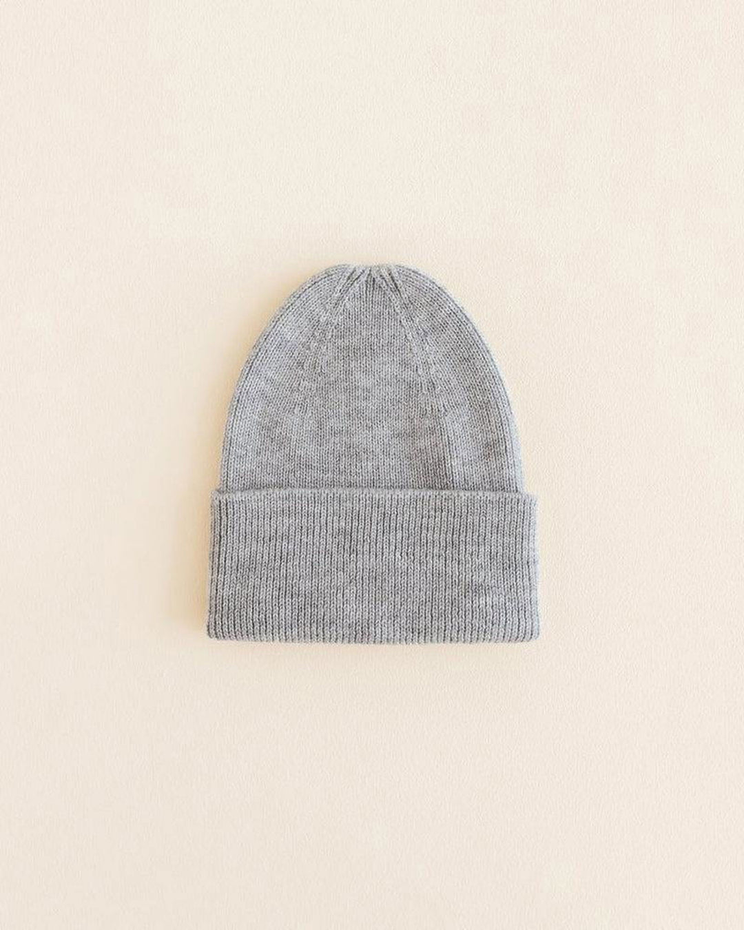 Hvid Fonzie Newborn Beanie Grey Melange - La Gentile Store