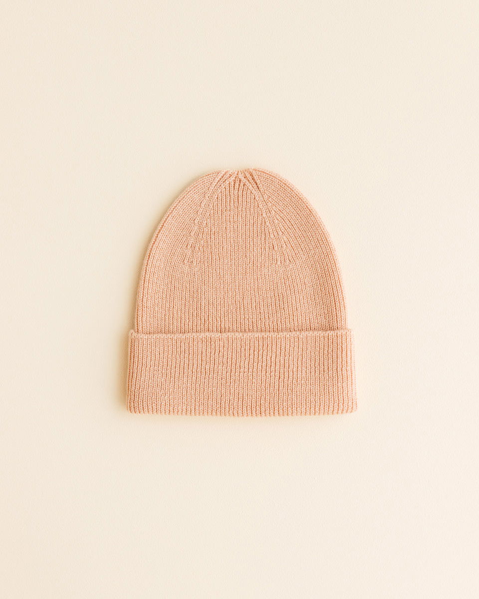Hvid Fonzie Newborn Beanie Rose - La Gentile Store