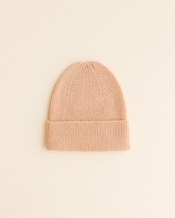 Hvid Fonzie Newborn Beanie Rose - La Gentile Store