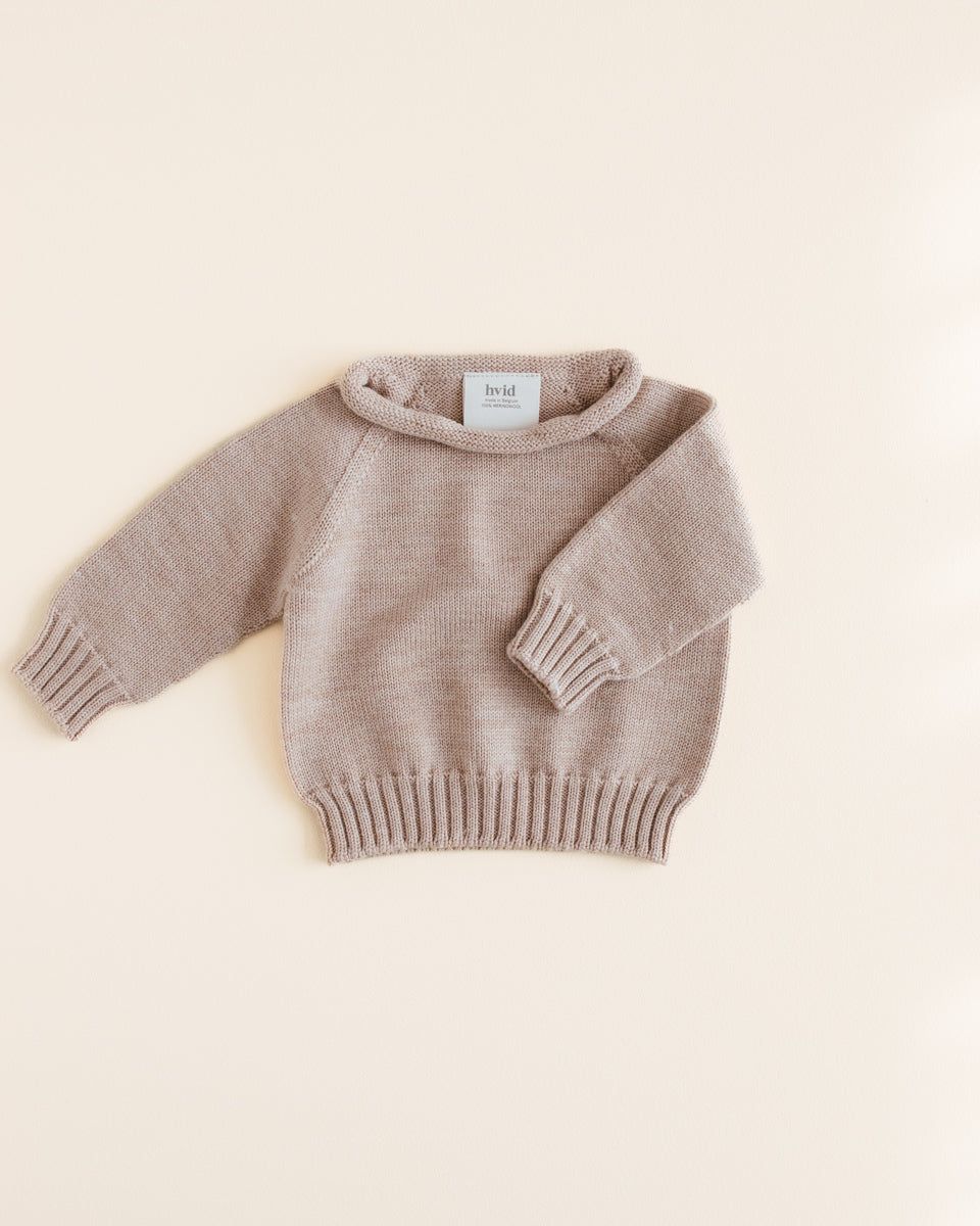 Hvid Sweater Georgette Sand - La Gentile Store