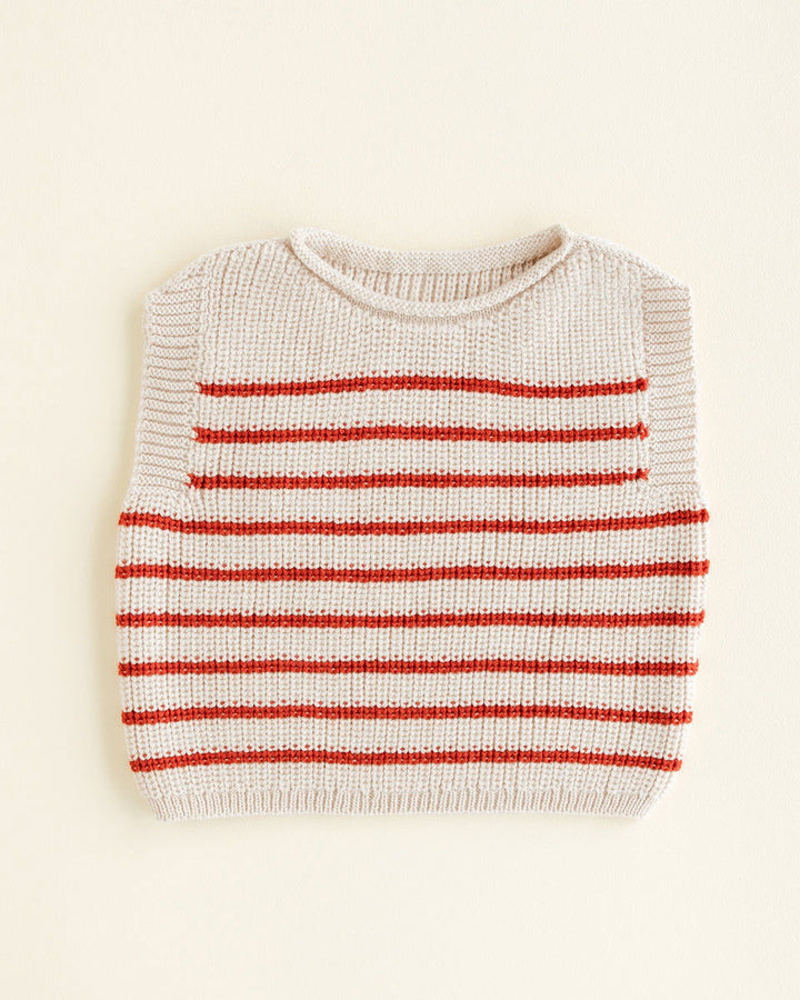 Hvid Vest Harvey Cream - Red - La Gentile Store