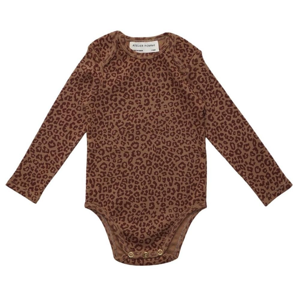 Leopard Print Romper Brown - La Gentile Store